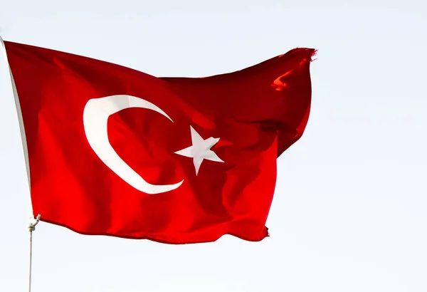 Türkische Nationalflagge im Blick — Stockfoto