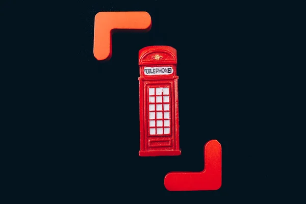 Klasický britský styl červená telefonní budka — Stock fotografie