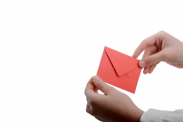 Envelope na mão — Fotografia de Stock