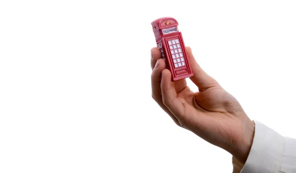 Telefonzelle in der Hand — Stockfoto