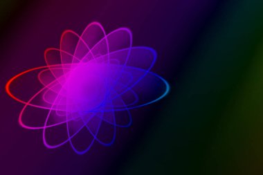 Fizik teması olarak atomik parçacık arka planı