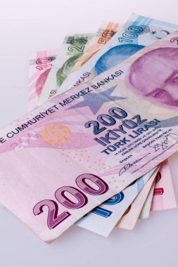 Türk Lirası banknotlar yanında kırmızı renk kalp şeklinde o