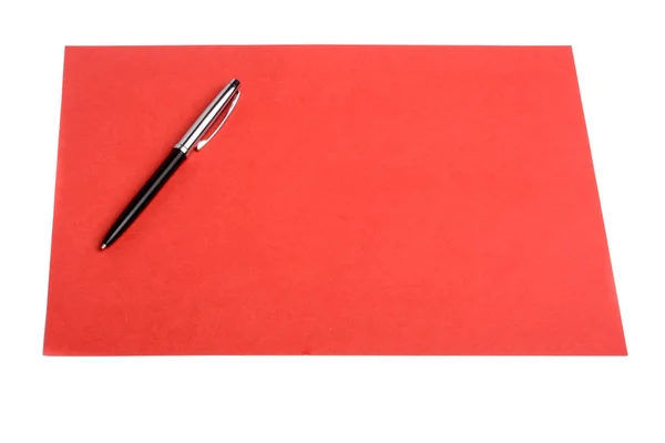 Penna e carta a colori normale — Foto Stock