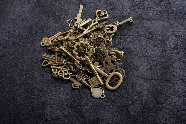 Retro style metal keys as business concept