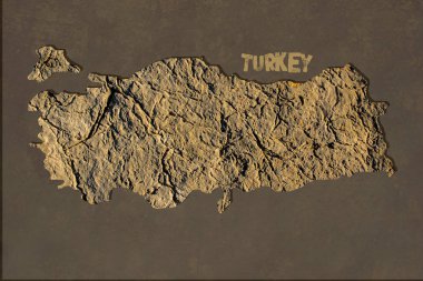 Kaya yüz dolgulu Kabaca özetlenen Türkiye haritası