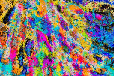 Soyut grunge sanat arkaplan dokusu renkli boya çıkıntıları ile