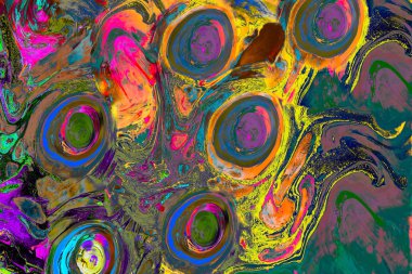 Soyut grunge sanat arkaplan dokusu renkli boya çıkıntıları ile