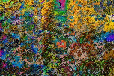 Soyut grunge sanat arkaplan dokusu renkli boya çıkıntıları ile