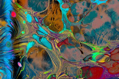 Soyut grunge sanat arkaplan dokusu renkli boya çıkıntıları ile