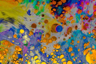 Soyut grunge sanat arkaplan dokusu renkli boya çıkıntıları ile