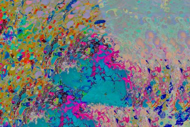 Soyut grunge sanat arkaplan dokusu renkli boya çıkıntıları ile