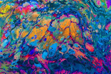 Soyut grunge sanat arkaplan dokusu renkli boya çıkıntıları ile