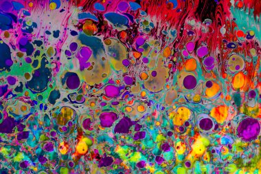 Soyut grunge sanat arkaplan dokusu renkli boya çıkıntıları ile