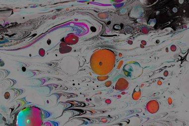 Soyut grunge sanat arkaplan dokusu renkli boya çıkıntıları ile