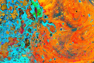 Soyut grunge sanat arkaplan dokusu renkli boya çıkıntıları ile