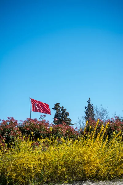 Türkische Nationalflagge im Blick — Stockfoto