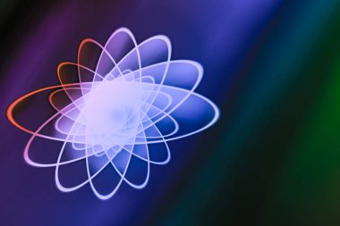 Fizik teması olarak atomik parçacık arka planı