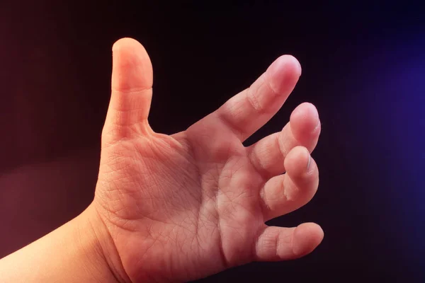 stock image Five  fingers of a human hand partly seen in view