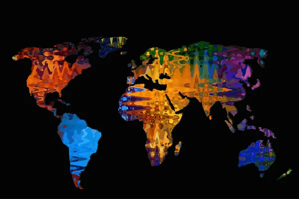 Σχεδιάστηκε χονδρικά από τον παγκόσμιο χάρτη ως παγκόσμιες επιχειρηματικές έννοιες — Φωτογραφία Αρχείου