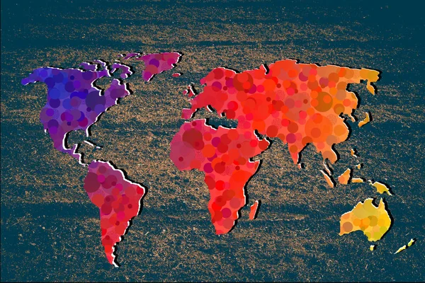 Aproximadamente bosquejado mapa del mundo como conceptos de negocios globales — Foto de Stock