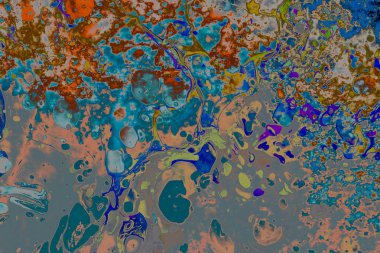 Soyut grunge sanat arkaplan dokusu renkli boya çıkıntıları ile