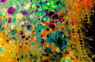 Soyut grunge sanat arkaplan dokusu renkli boya çıkıntıları ile