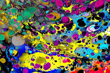 Soyut grunge sanat arkaplan dokusu renkli boya çıkıntıları ile