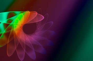 Yuvarlak hatları ile renkli dairesel arka plan