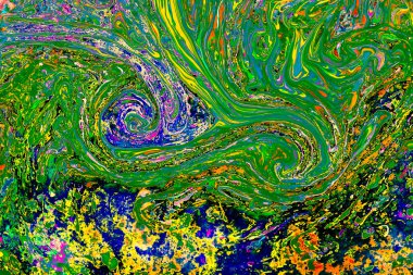 Soyut grunge sanat arkaplan dokusu renkli boya çıkıntıları ile