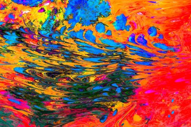 Soyut grunge sanat arkaplan dokusu renkli boya çıkıntıları ile