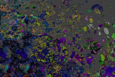 Soyut grunge sanat arkaplan dokusu renkli boya çıkıntıları ile