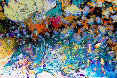 Soyut grunge sanat arkaplan dokusu renkli boya çıkıntıları ile