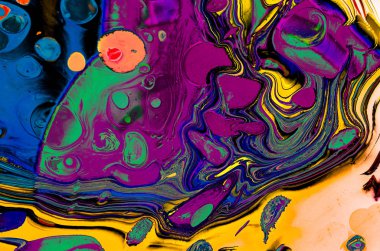 Soyut grunge sanat arkaplan dokusu renkli boya çıkıntıları ile