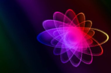 Fizik teması olarak atomik parçacık arka planı