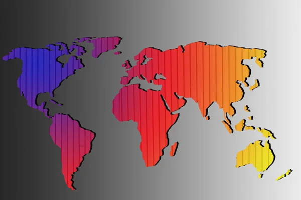 Grovt skisserat världskarta som globala affärsidéer — Stockfoto