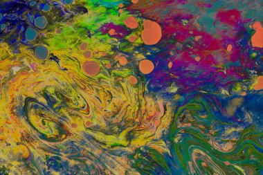 Soyut grunge sanat arkaplan dokusu renkli boya çıkıntıları ile