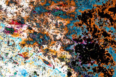 Soyut grunge sanat arkaplan dokusu renkli boya çıkıntıları ile