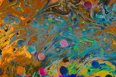 Soyut grunge sanat arkaplan dokusu renkli boya çıkıntıları ile