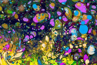 Soyut grunge sanat arkaplan dokusu renkli boya çıkıntıları ile