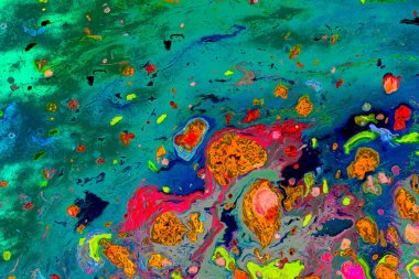 Soyut grunge sanat arkaplan dokusu renkli boya çıkıntıları ile