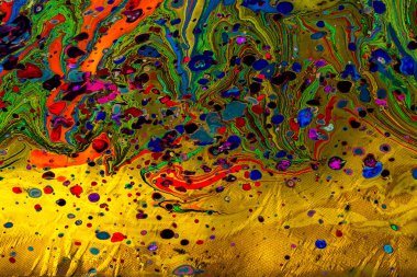 Soyut grunge sanat arkaplan dokusu renkli boya çıkıntıları ile