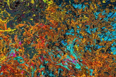 Soyut grunge sanat arkaplan dokusu renkli boya çıkıntıları ile