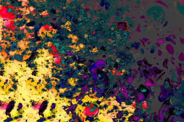 Soyut grunge sanat arkaplan dokusu renkli boya çıkıntıları ile