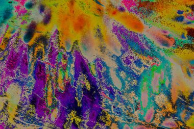 Soyut grunge sanat arkaplan dokusu renkli boya çıkıntıları ile