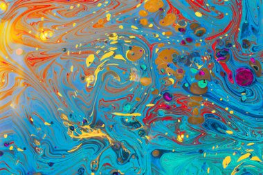 Soyut grunge sanat arkaplan dokusu renkli boya çıkıntıları ile