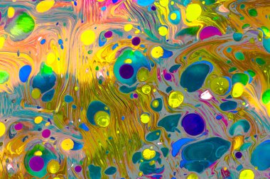 Soyut grunge sanat arkaplan dokusu renkli boya çıkıntıları ile