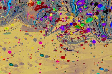 Soyut grunge sanat arkaplan dokusu renkli boya çıkıntıları ile