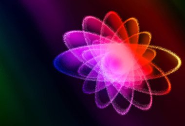 Fizik teması olarak atomik parçacık arka planı