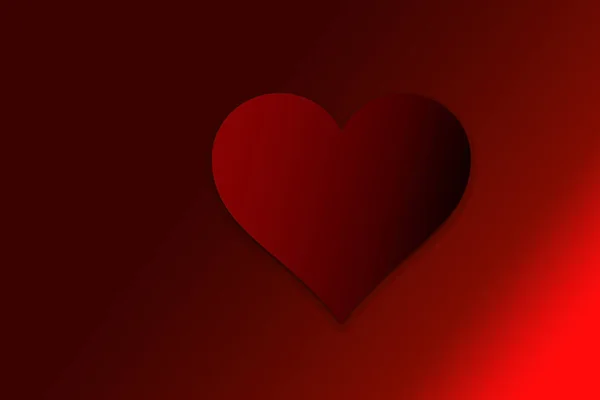 Fond de Saint-Valentin avec forme de coeur rouge comme concept d'amour — Photo