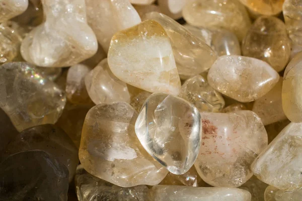 Tumbled scitrine gem stone as  mineral rock — Stock Photo, Image